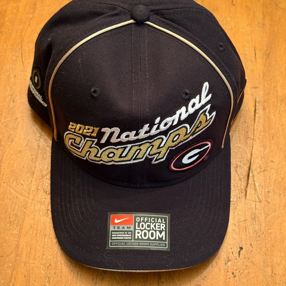 UGA Bulldogs Georgia 2021 National Championship Locker Room Adjustable Hat Cap